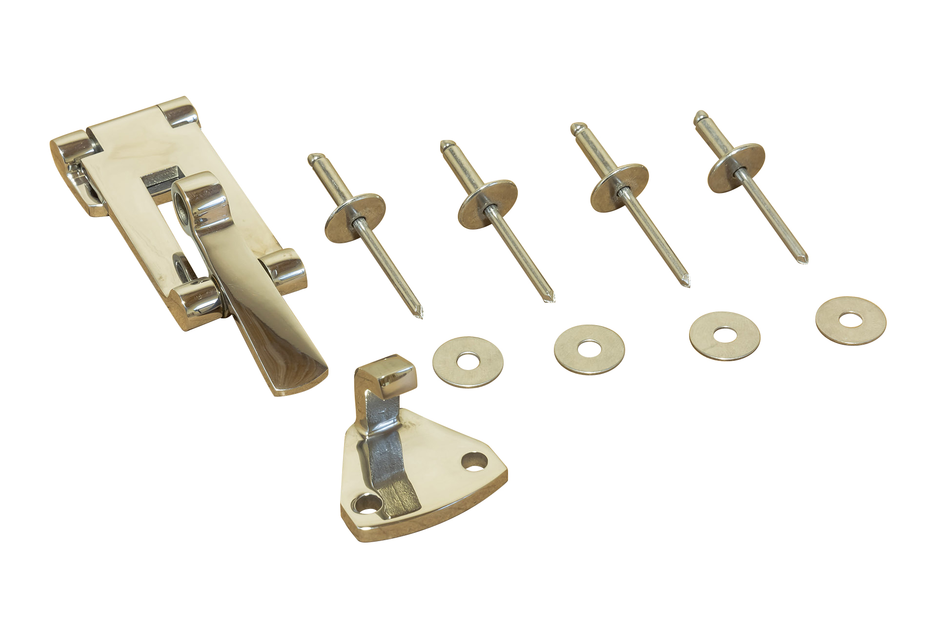 Dock Box Hasp Set with Rivets and Washers